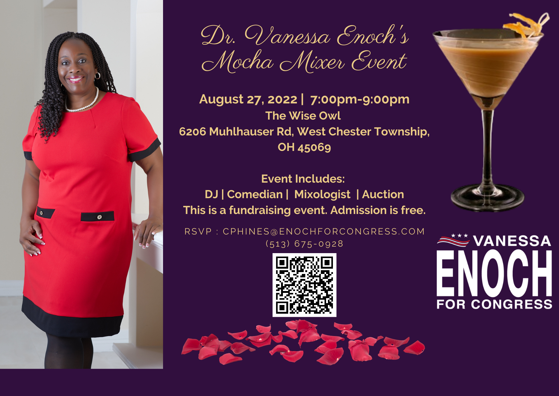 Dr. Vanessa Enoch's Mocha Mixer Event (6 × 4.25 in)