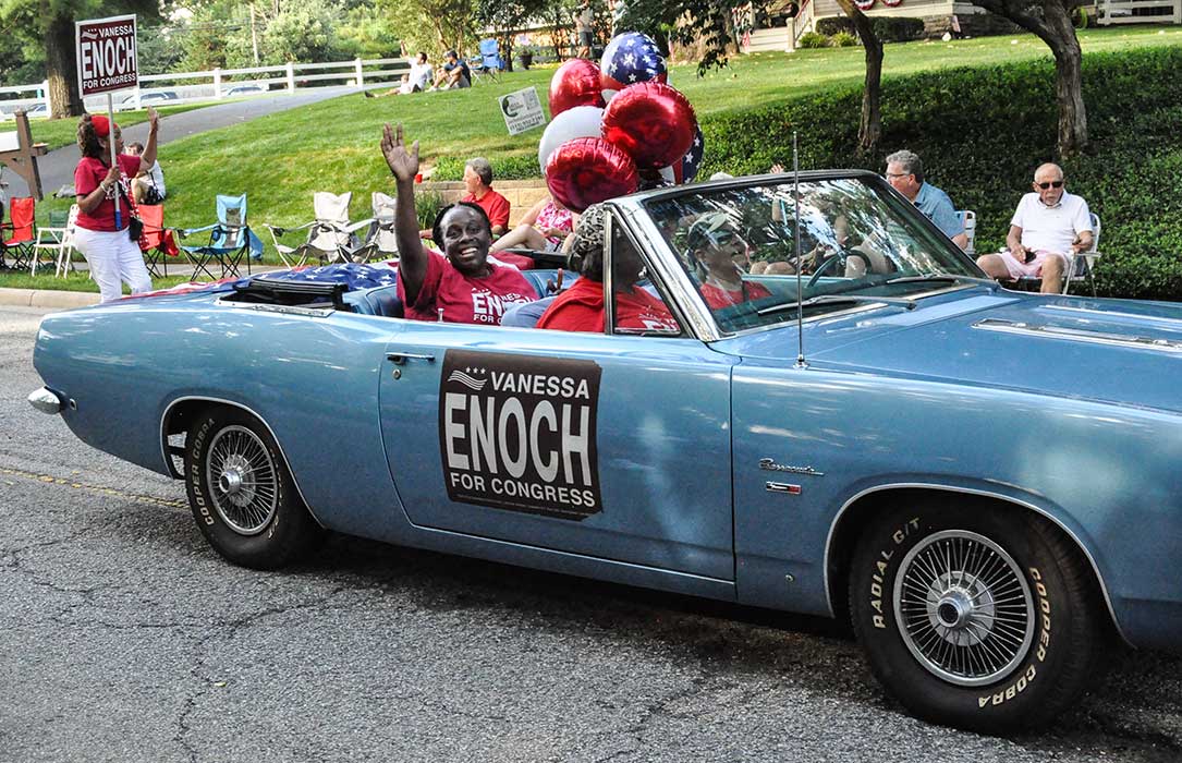 Dr. Vanessa Enoch in a community parade, 2026